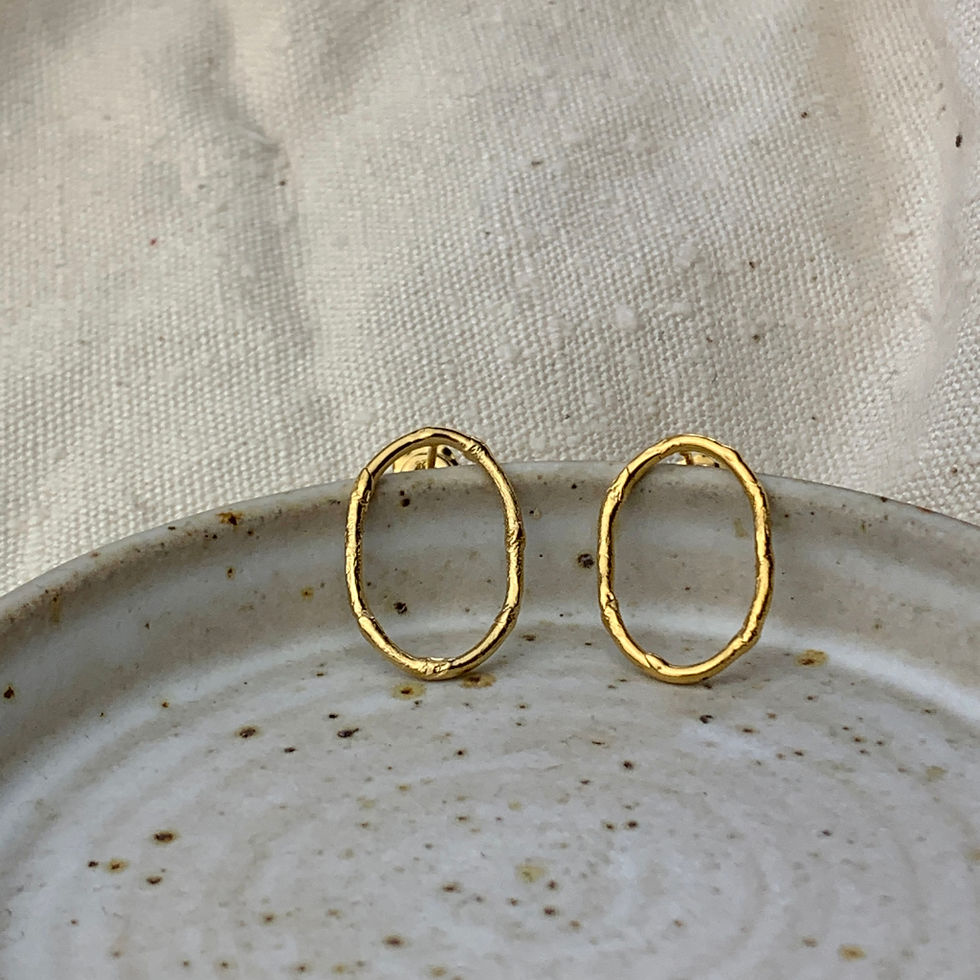 Thumbnail: Textured Ebb Loop Earrings