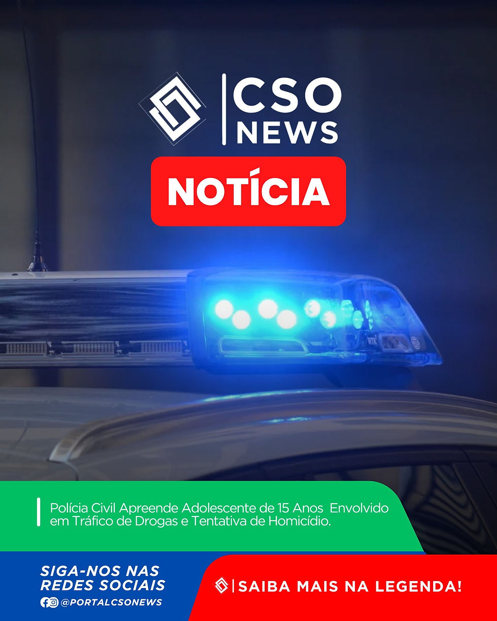 Polícia Civil Apreende Adolescente de 15 Anos Envolvido em Tráfico de Drogas e Tentativa de Homicídio.