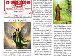 Edição de Outubro do Jornal, O Nosso: São Francisco de Assis, o amante especial da natureza.