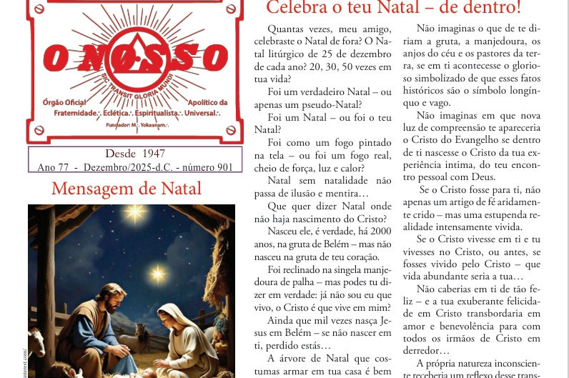 O Natal - de dentro, Santa Bárbara, Nossa Srª da Conceição, Mestre Lázaro e muito mais na Edição de Dezembro.
