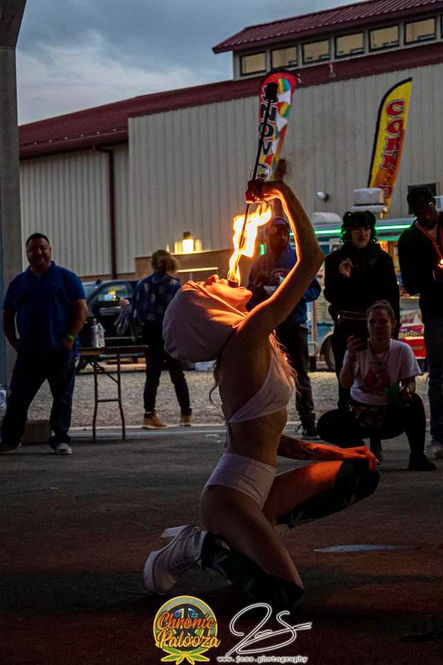 Fire eater at carnival