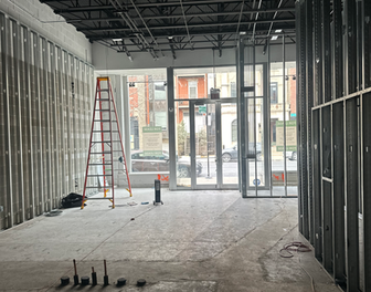 Commercial interior framing corridor Chicago | Chicago Construction Crew