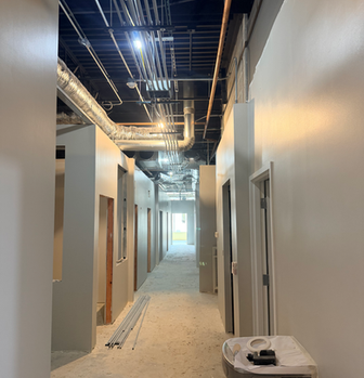 Completed medical office build-out corridor Chicago | Chicago Construction Crew