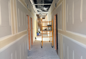 Commercial drywall corridor installation Chicago | Chicago Construction Crew