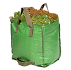 Garden waste bag filled with cuttings