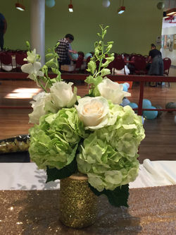 Gold, Teal and and Green Baby shower