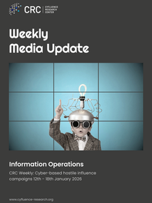 Cover Image- Text: Weekly Media Update: Information Operations