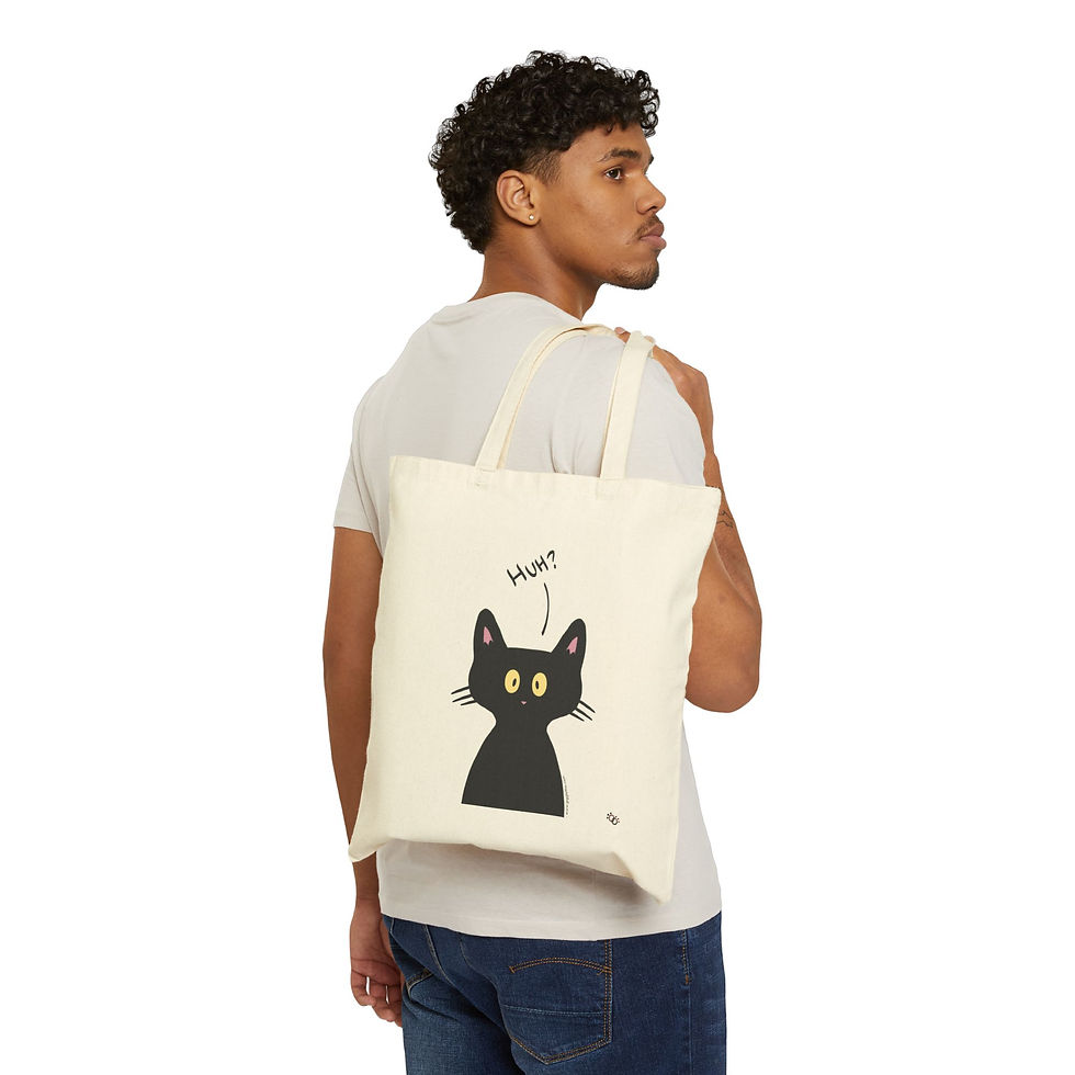 Thumbnail: Black Cat 100% Cotton Tote Bag