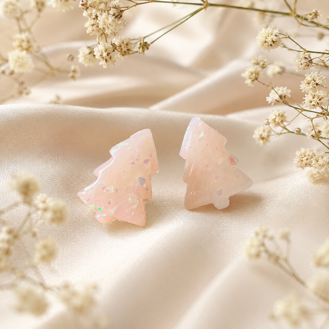 Opal Tree Stud Earrings
