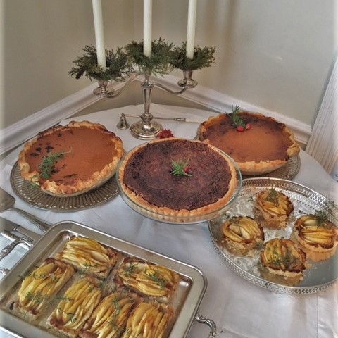 Pumpkin, Pecan, and Apple Tarts