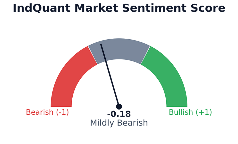 Overall sentiment: Mildly Bearish (-0.18).