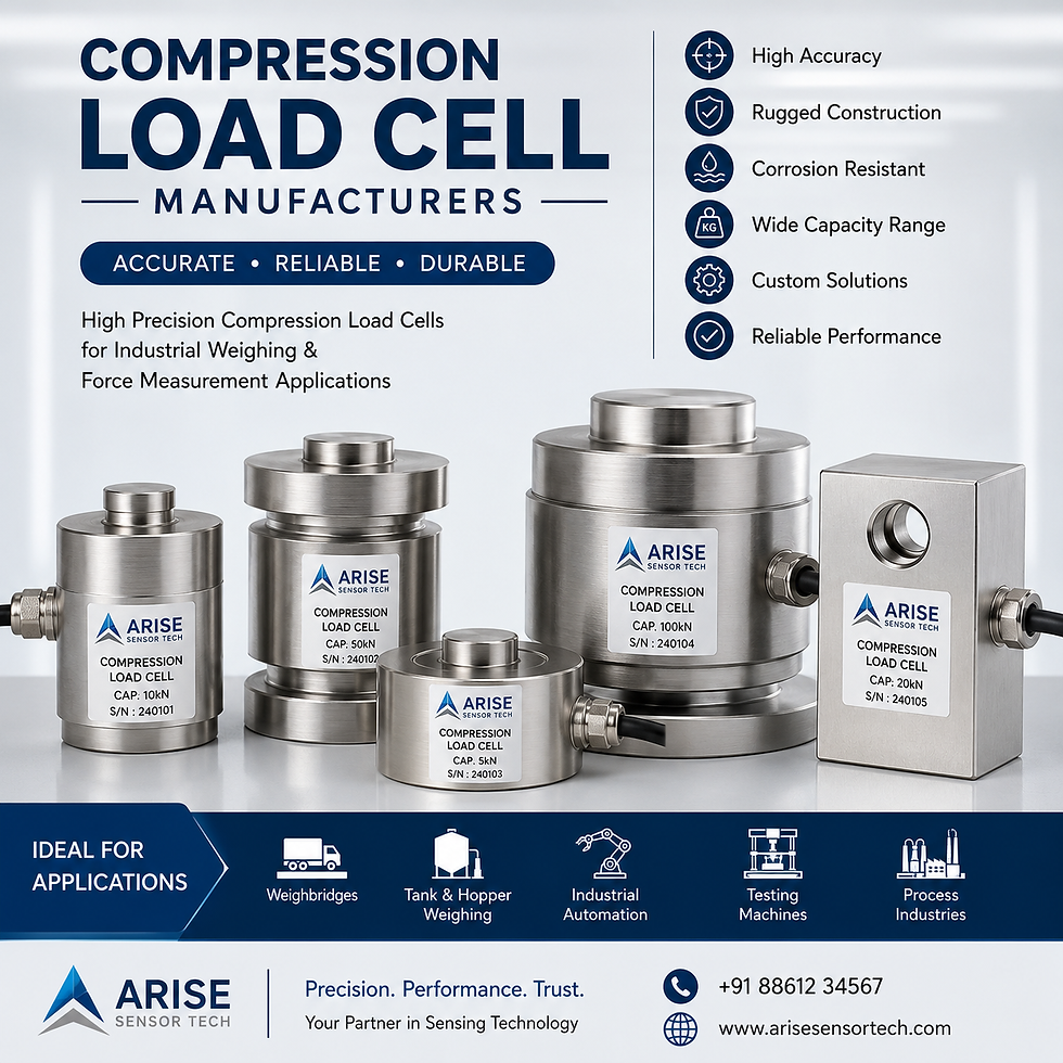Compression Load Cell Manufacturers in Bangalore – Arise Sensor Tech