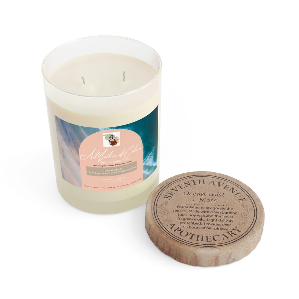 Thumbnail: Ocean Mist & Moss Scented Candle - Full Glass, 11oz