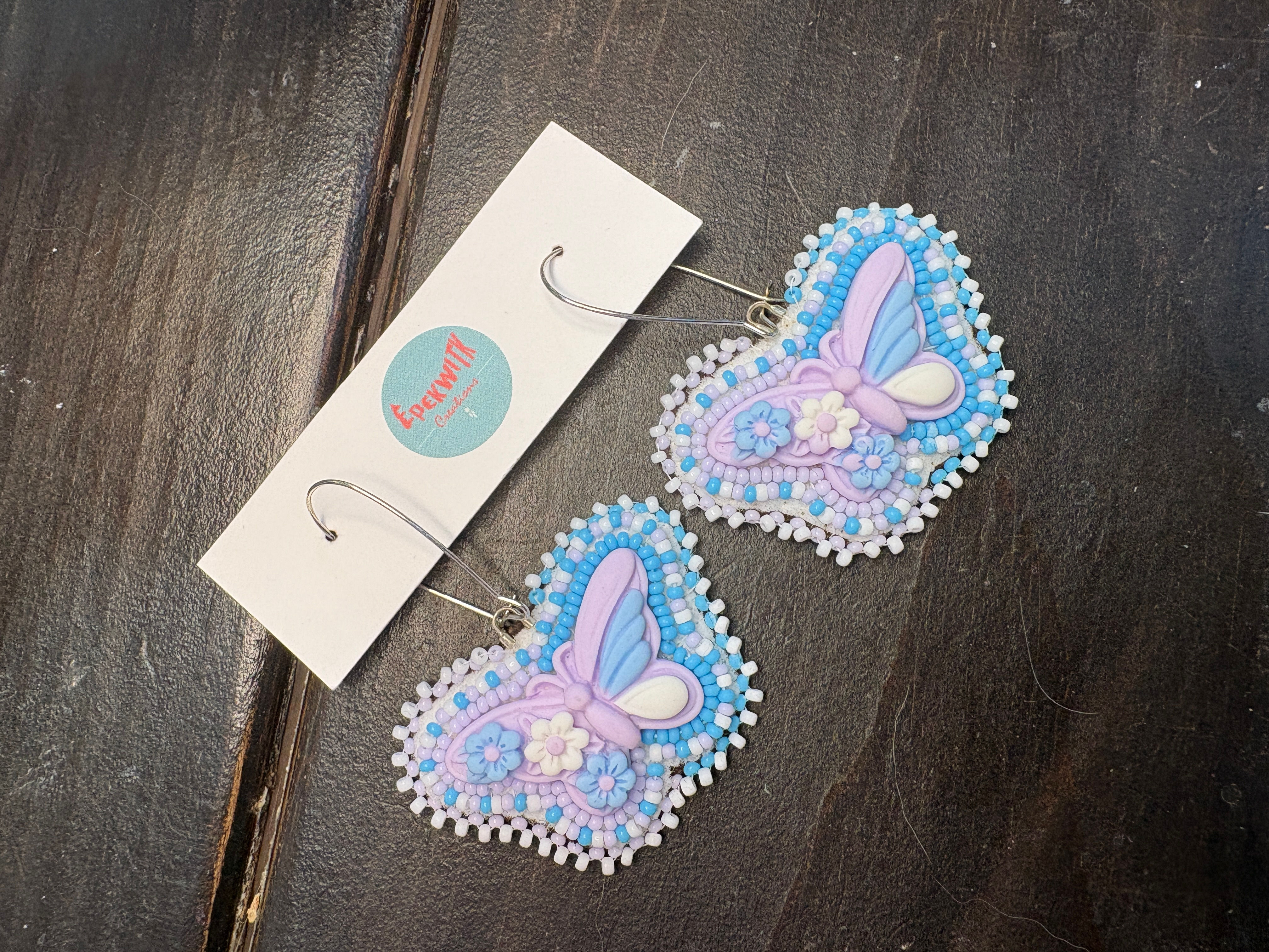 Butterfly Beaded Earrings