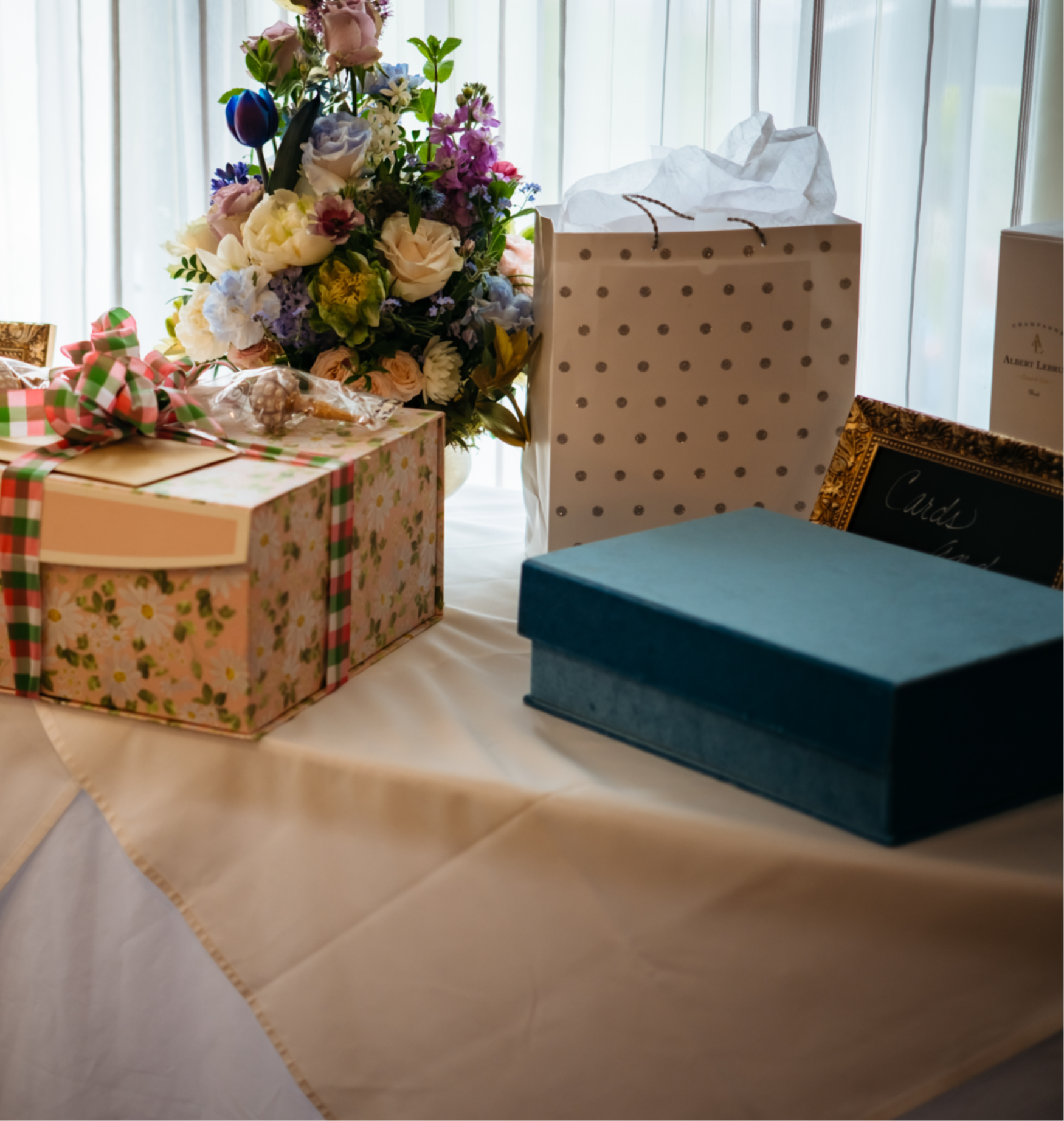 Blue Velvet Card Box