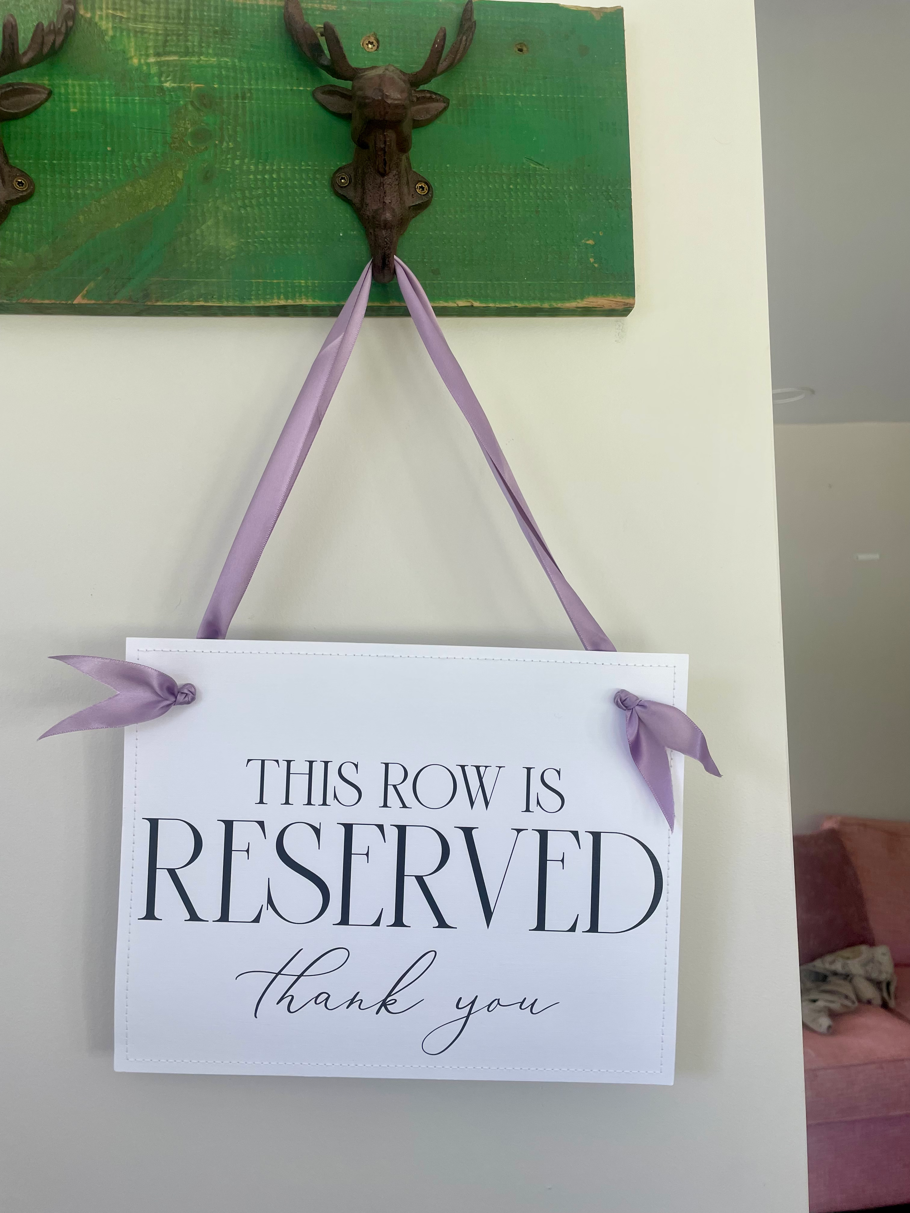 This Row is Reserved Sign (Pair)