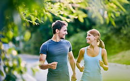 Couple Jogging Outdoors
