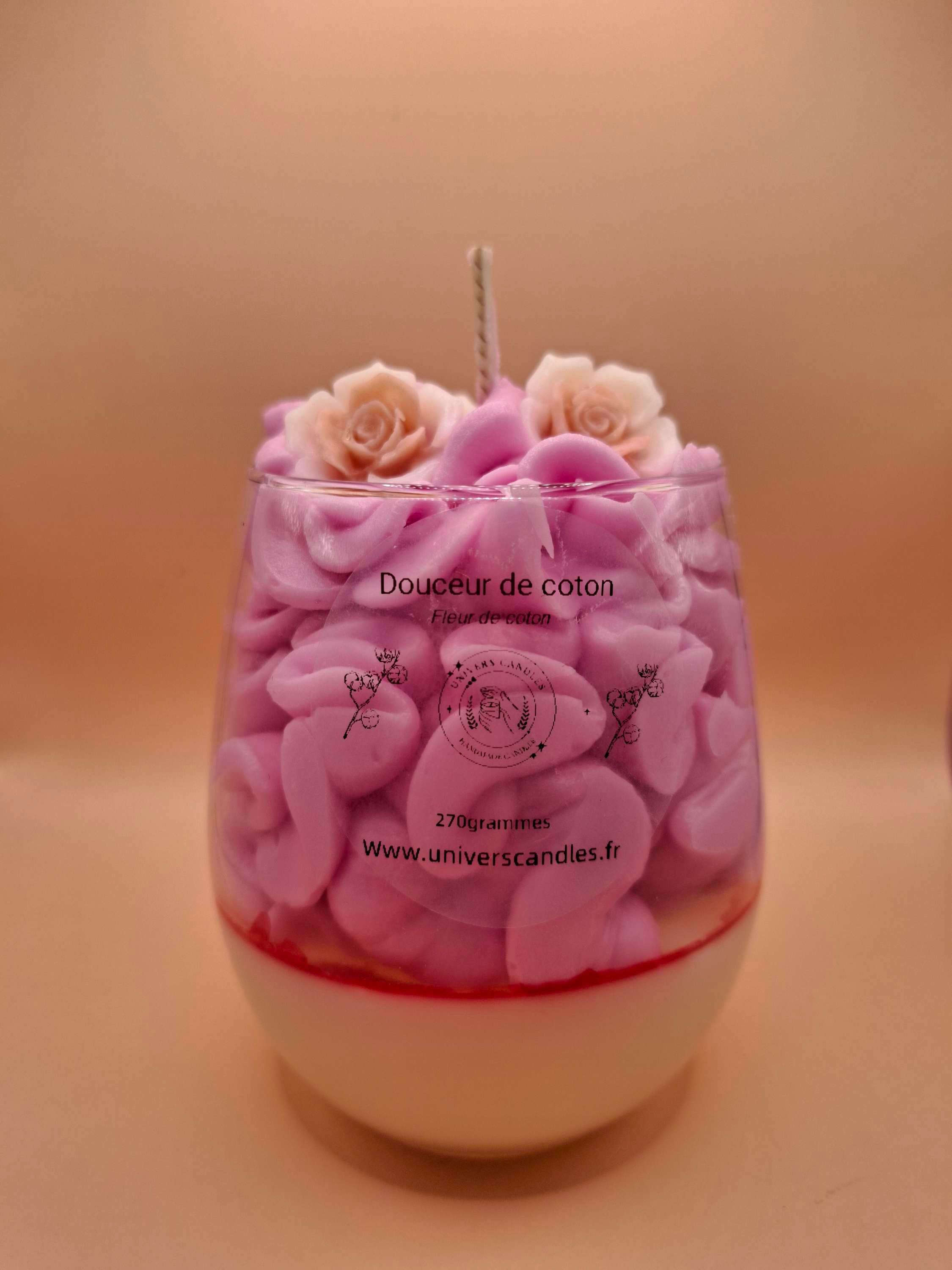Bougie fleur de coton