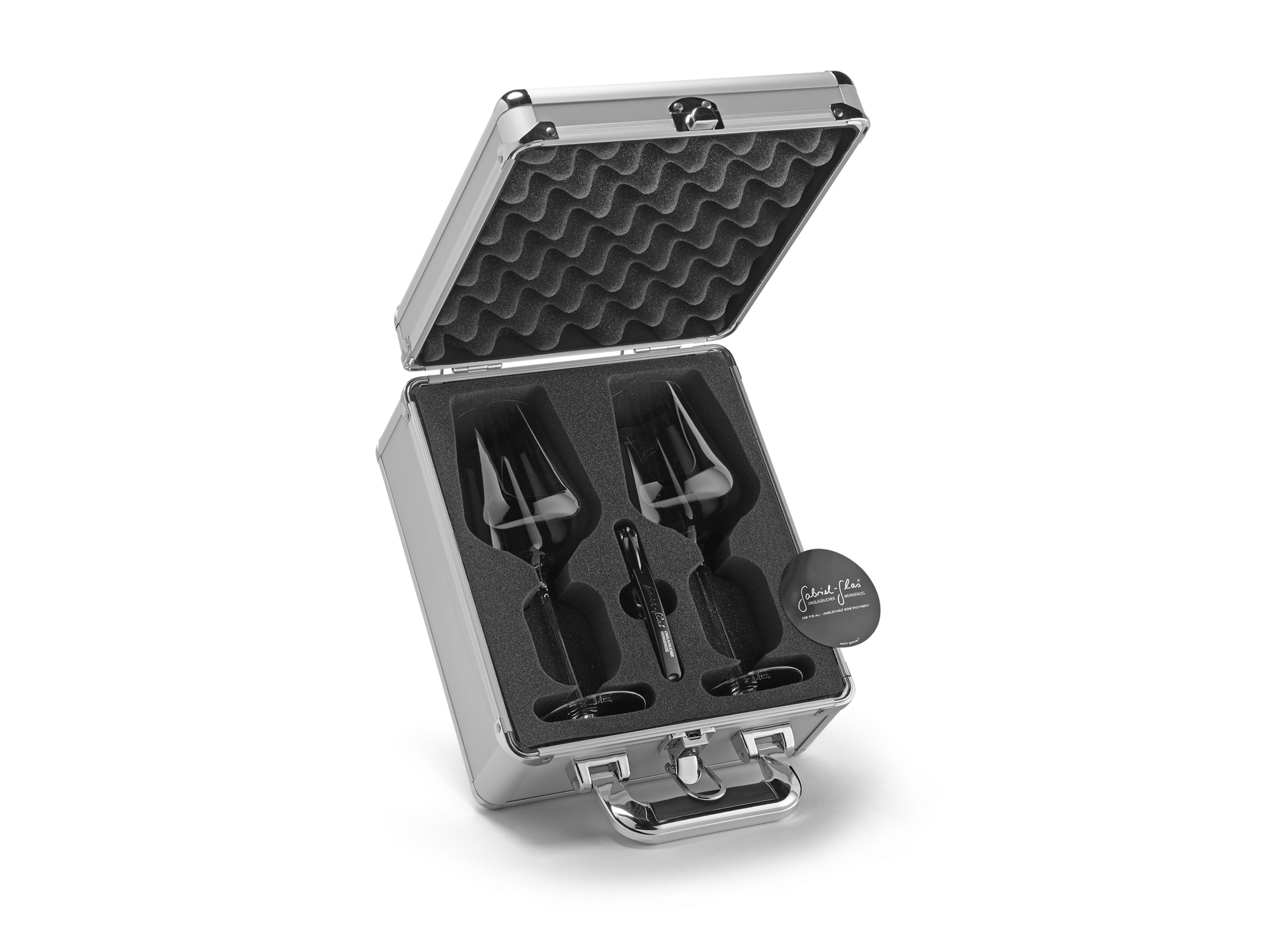 Chef's Deluxe Choice luxuriöses Reiseetui für Gabriel-Glas Gold Edition Weingläser