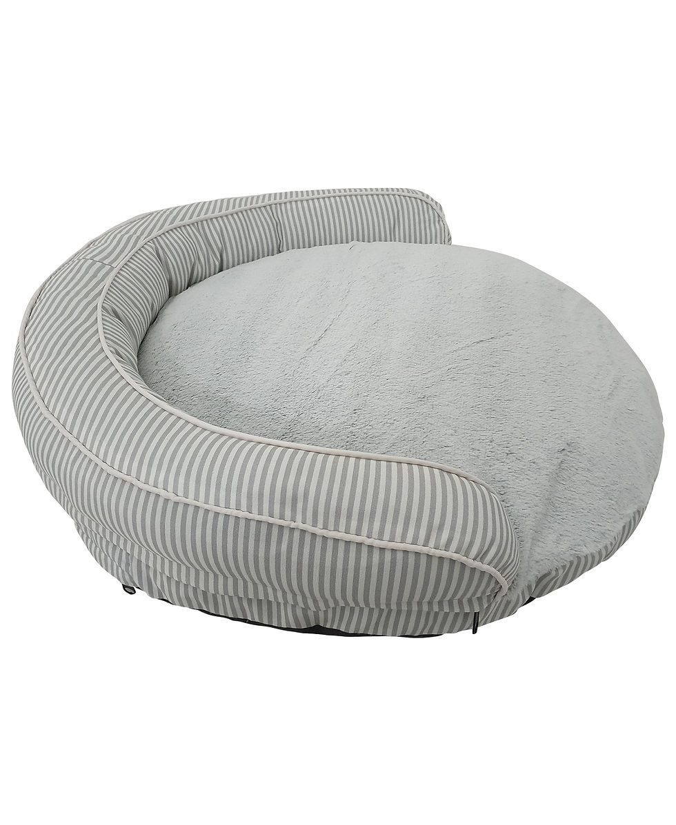 Thumbnail: Happycare Tex Canvas bolster with detachable faux fur cushion