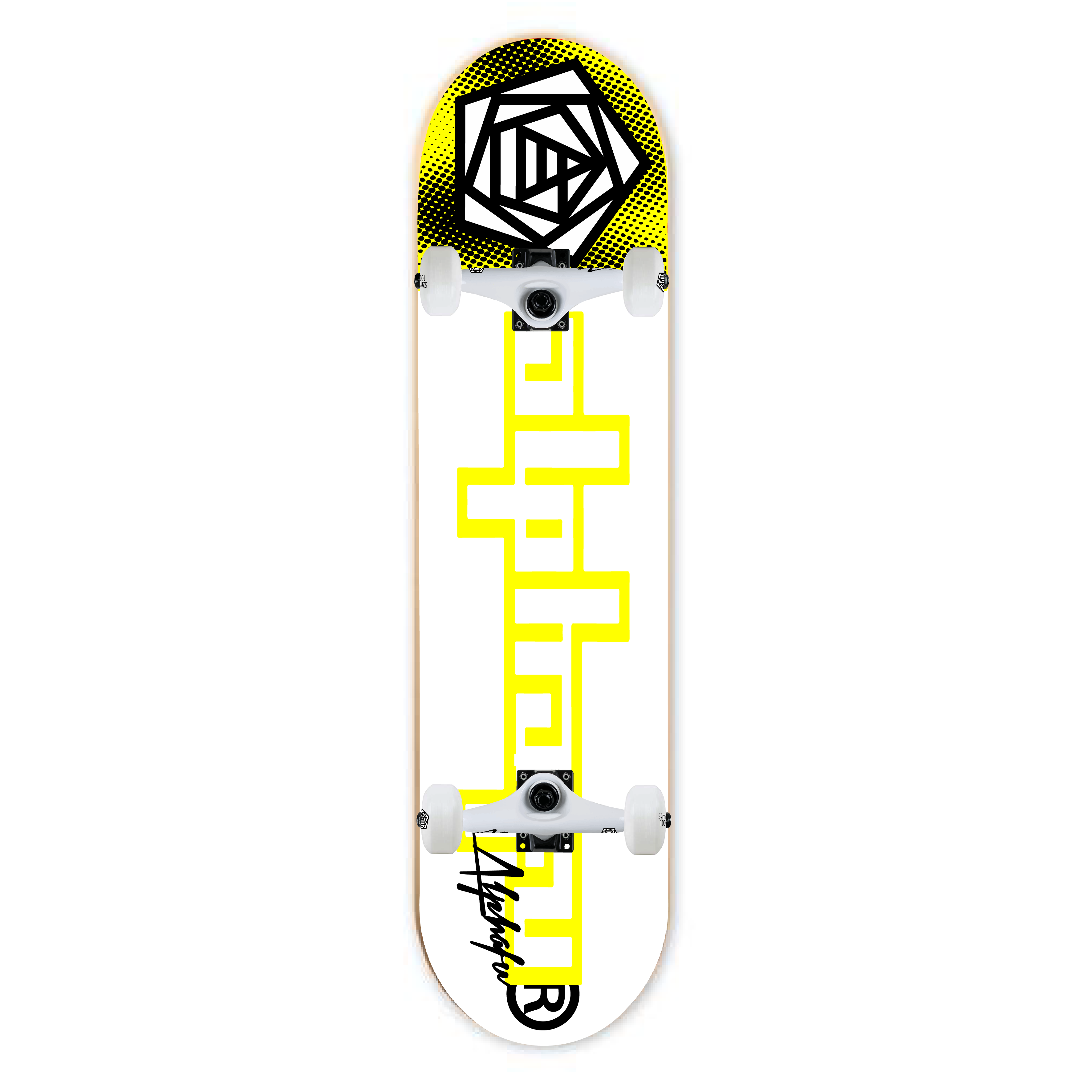 Complete Alpha Fu Big-Logo Skateboard