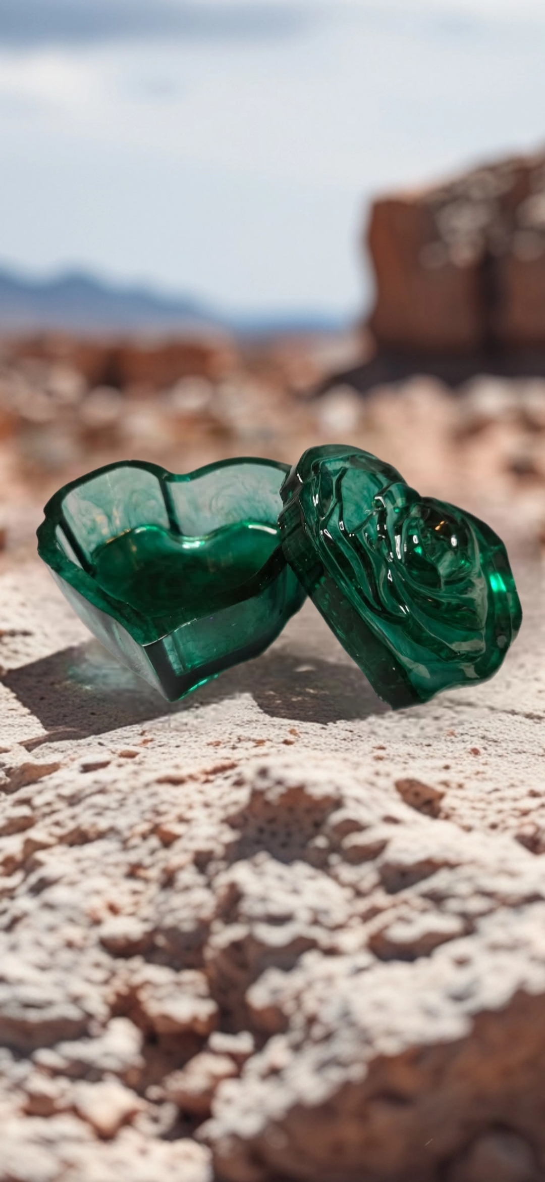 Green rose jewelry  box