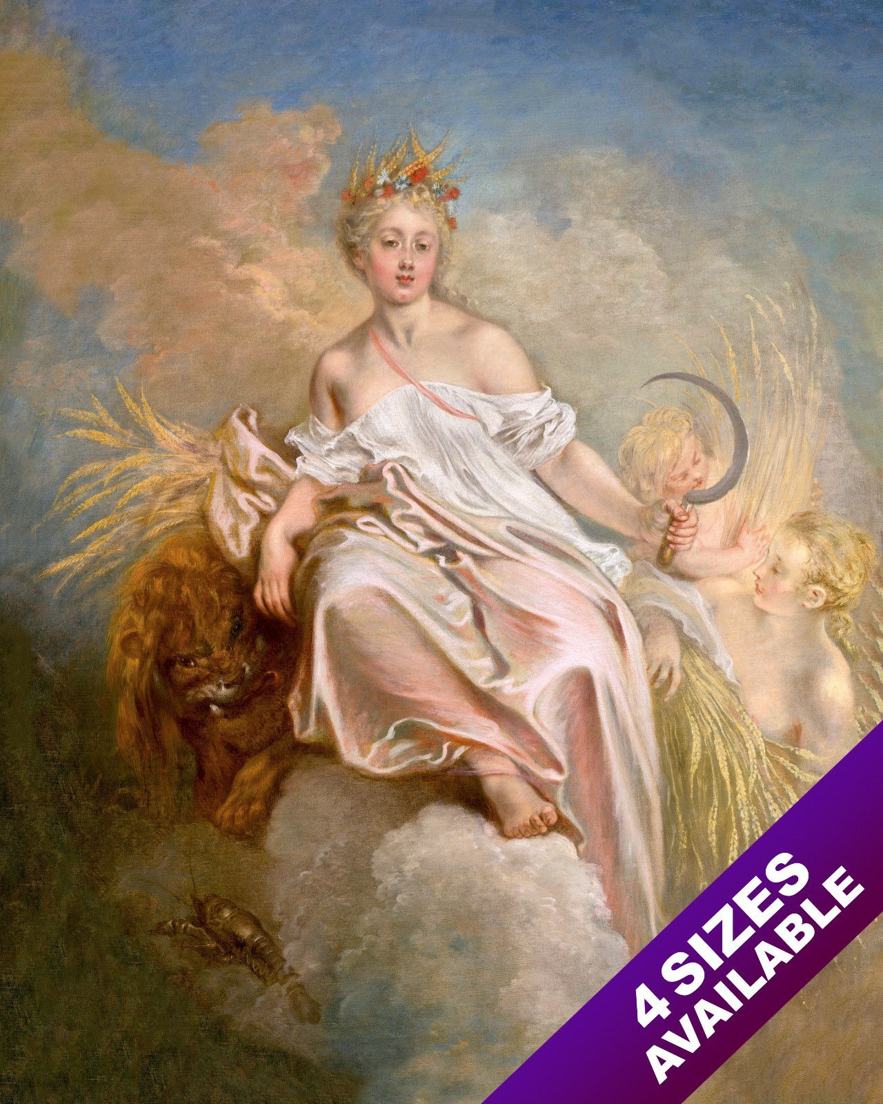 CERES ROMAN GODDESS OF GRAIN CEREAL SUMMER HARVEST PAINTING ART CANVAS PRINT