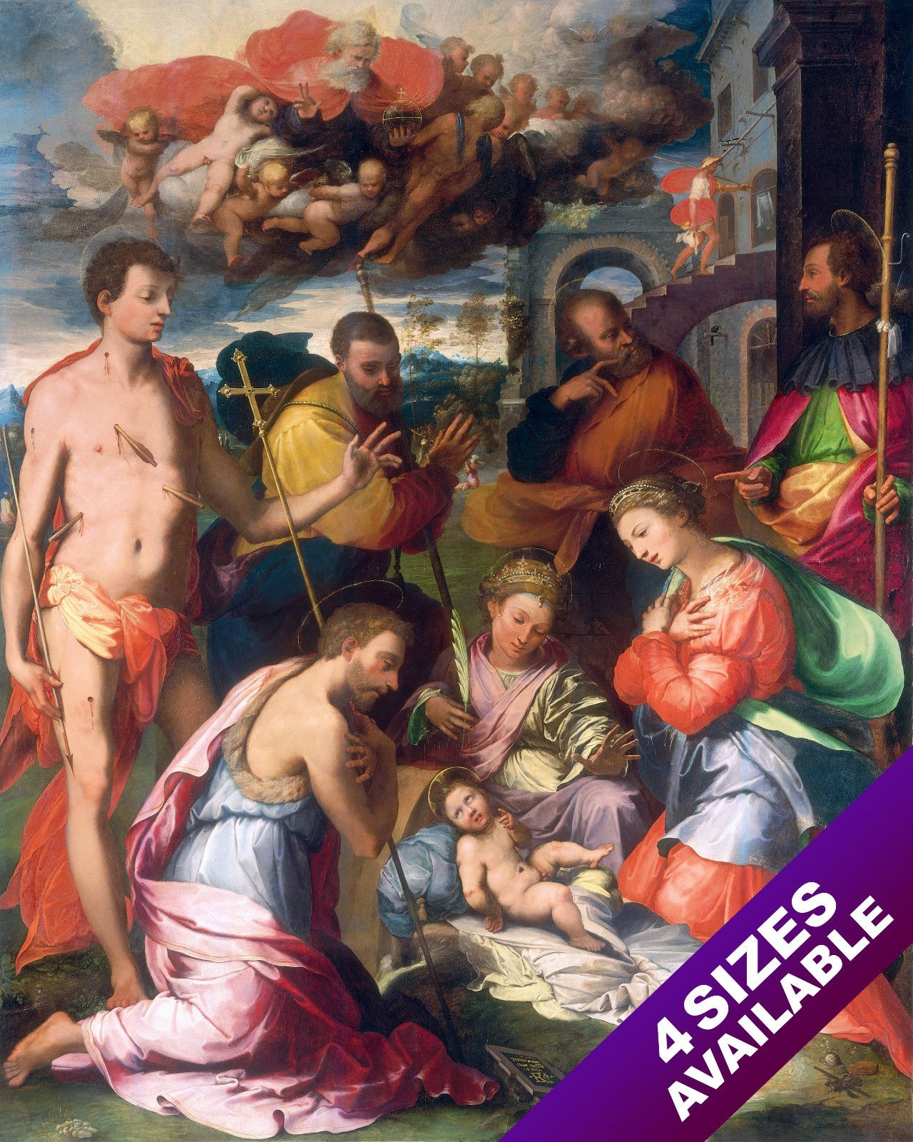 THE NATIVITY BIRTH OF JESUS CRHIST BY VAGA PAINTING ART REAL CANVAS GICLEE PRINT