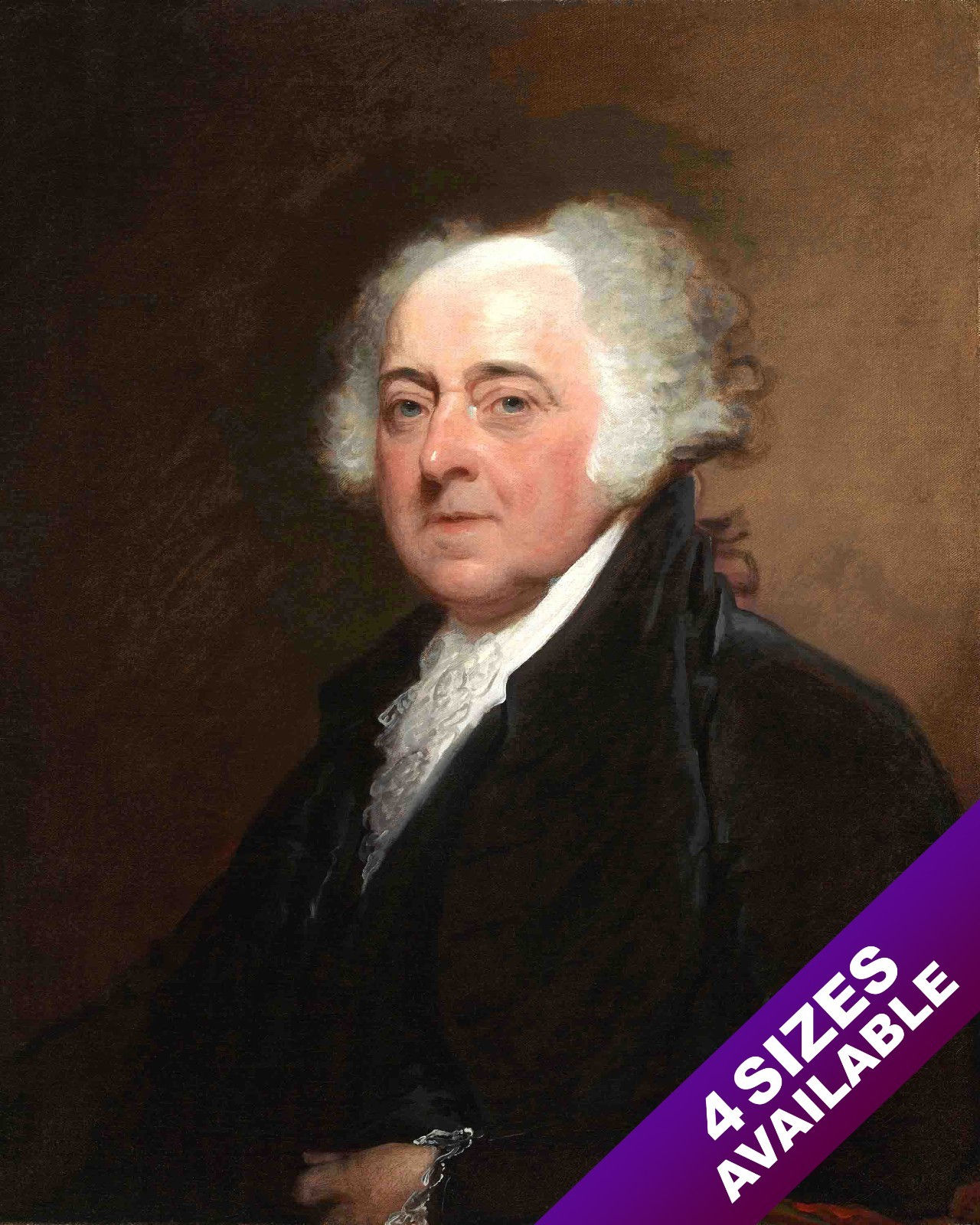 US PRESIDENT PORTRAIT JOHN ADAMS PAINTING ART REAL CANVAS GICLEE PRINT