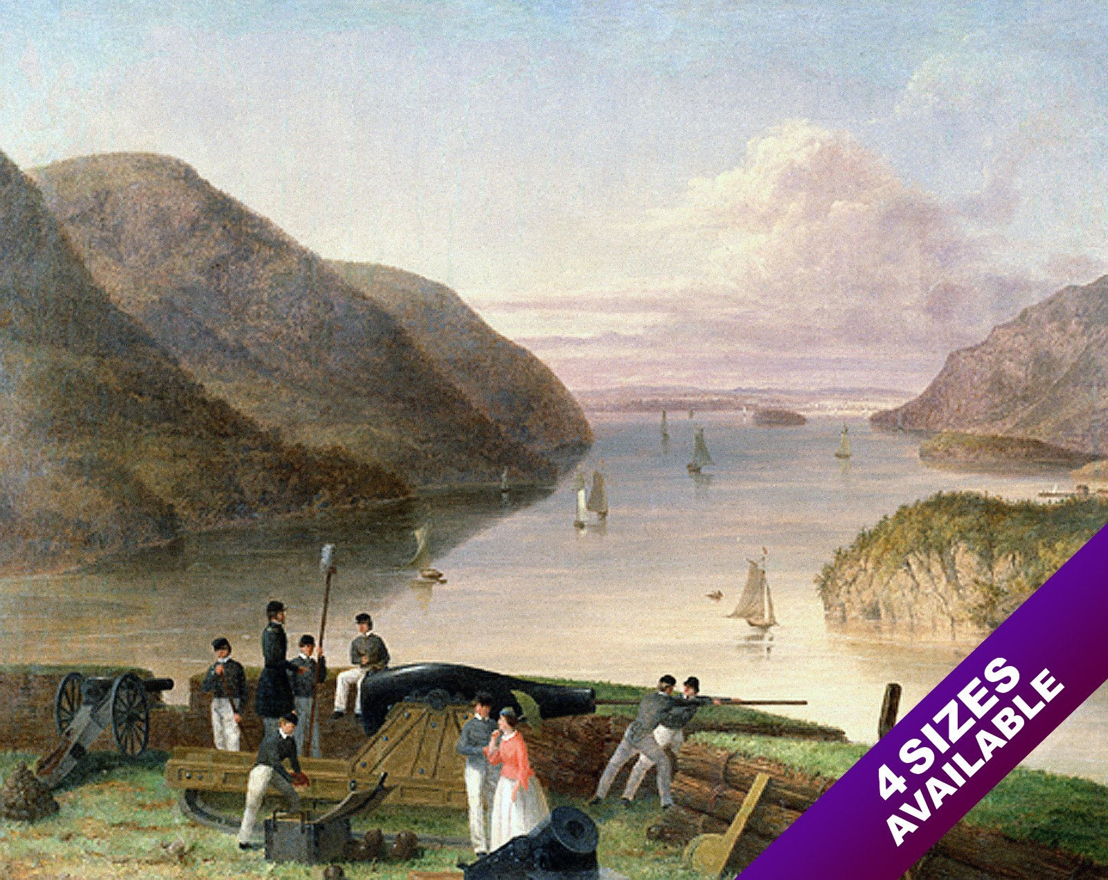 WEST POINT NEW YORK PAINTING AMERICAN MILITARY HISTORY WAR ART REAL CANVAS PRINT