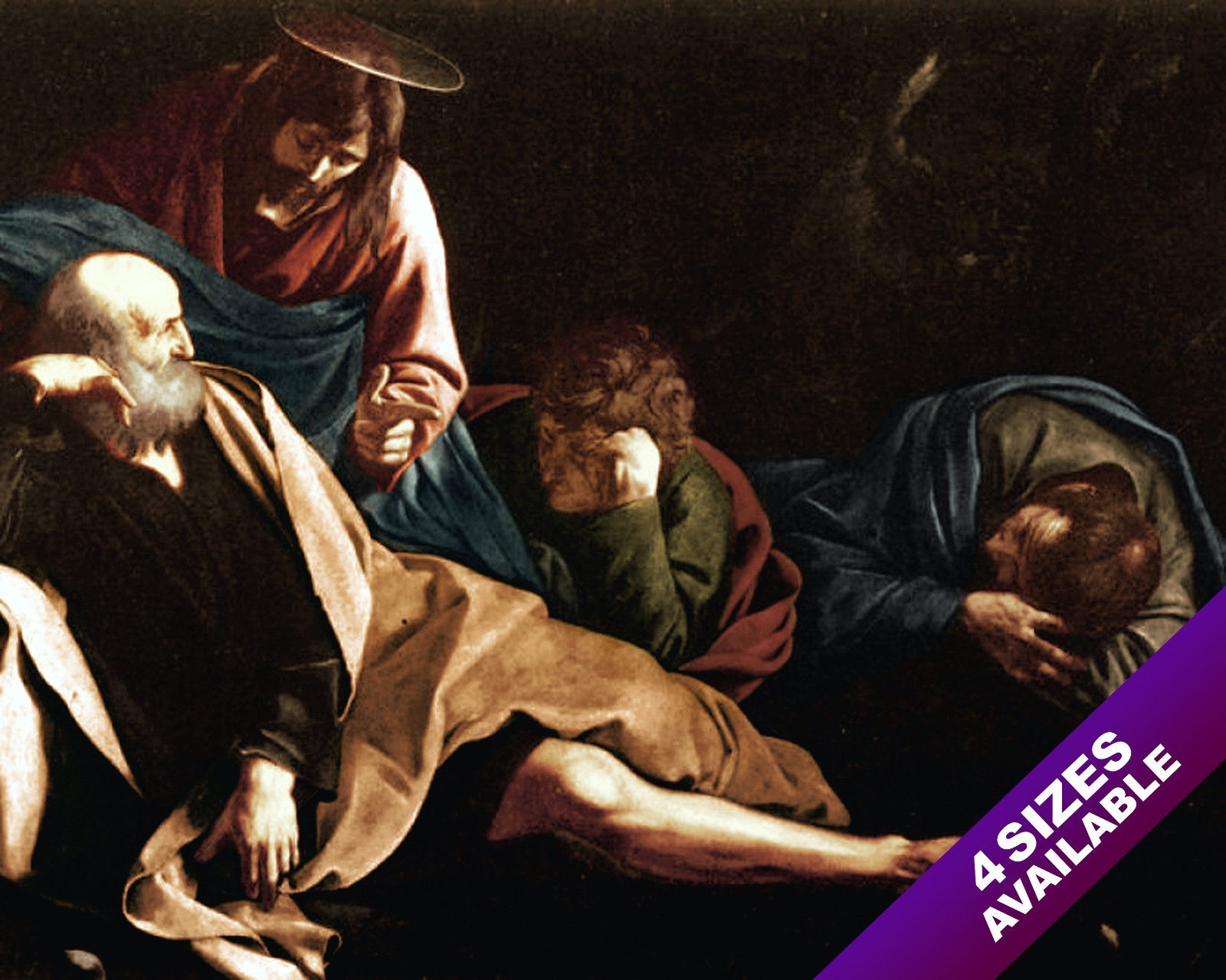 CHRIST IN GARDEN OF GETHSEMANE PAINTING BIBLE CHRISTIAN ART REAL CANVAS PRINT
