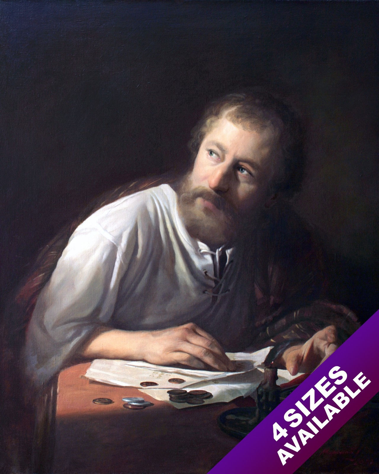 THE CALLING OF SAINT MATTHEW APOSTLE PAINTING CHRISTIAN BIBLE ART CANVAS PRINT