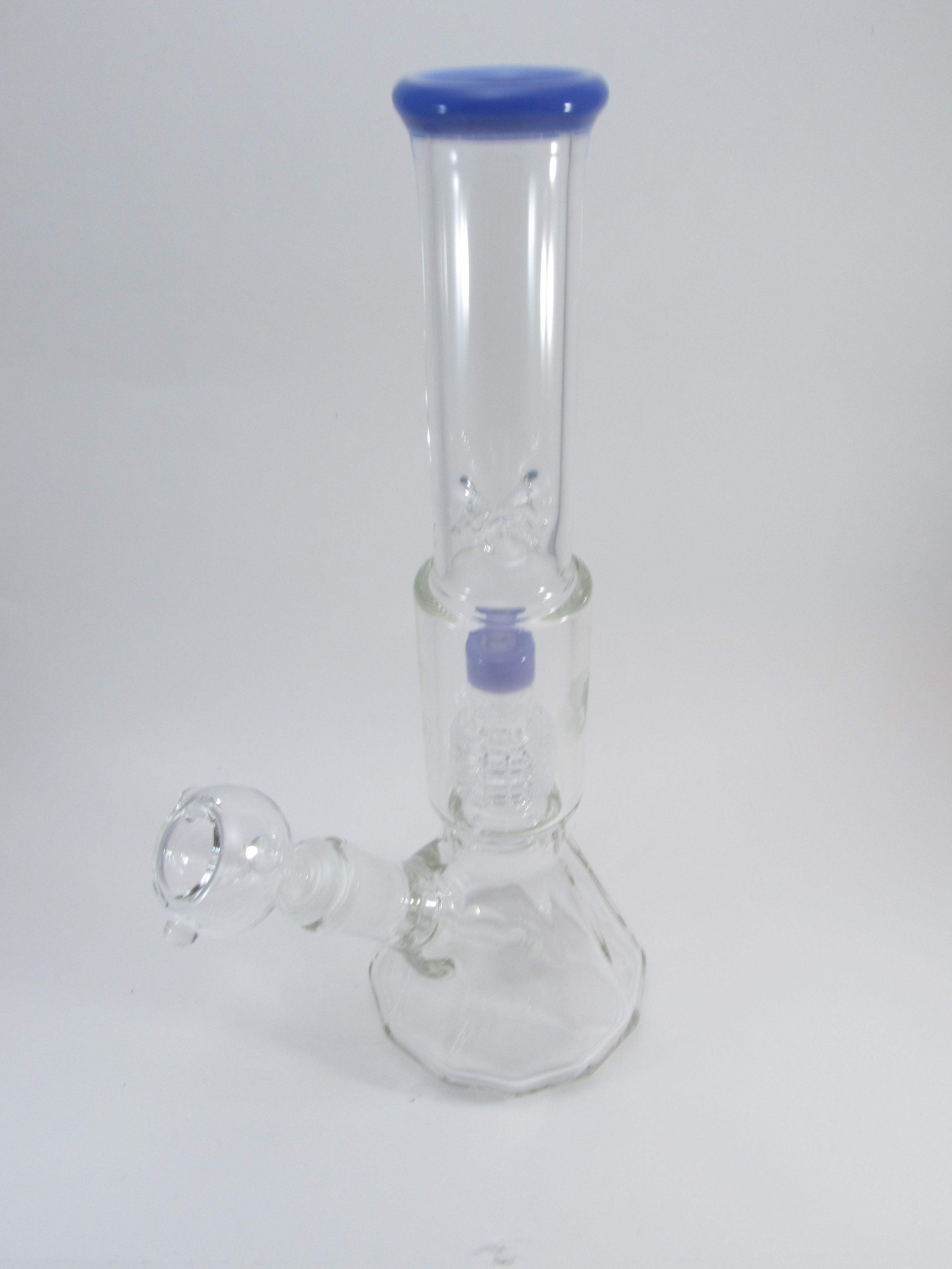 Textured Bottom Purple Beaker Pipe w/ Percs