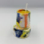 Handmade colorful ceramic candle for Celebration 4