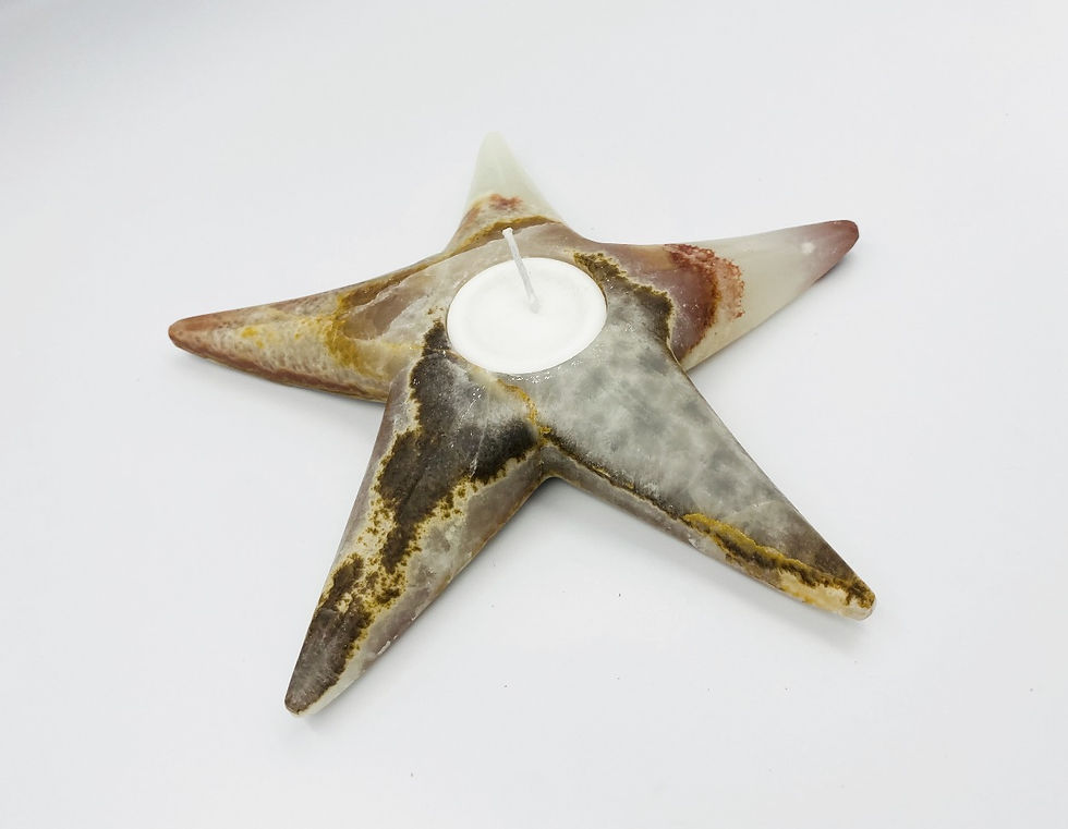Thumbnail: Onyx Star Candle Holder side view