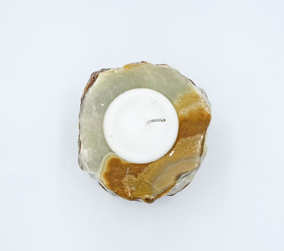 Onyx Candle Holder Small view from above