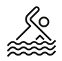 Icon of a person swimming