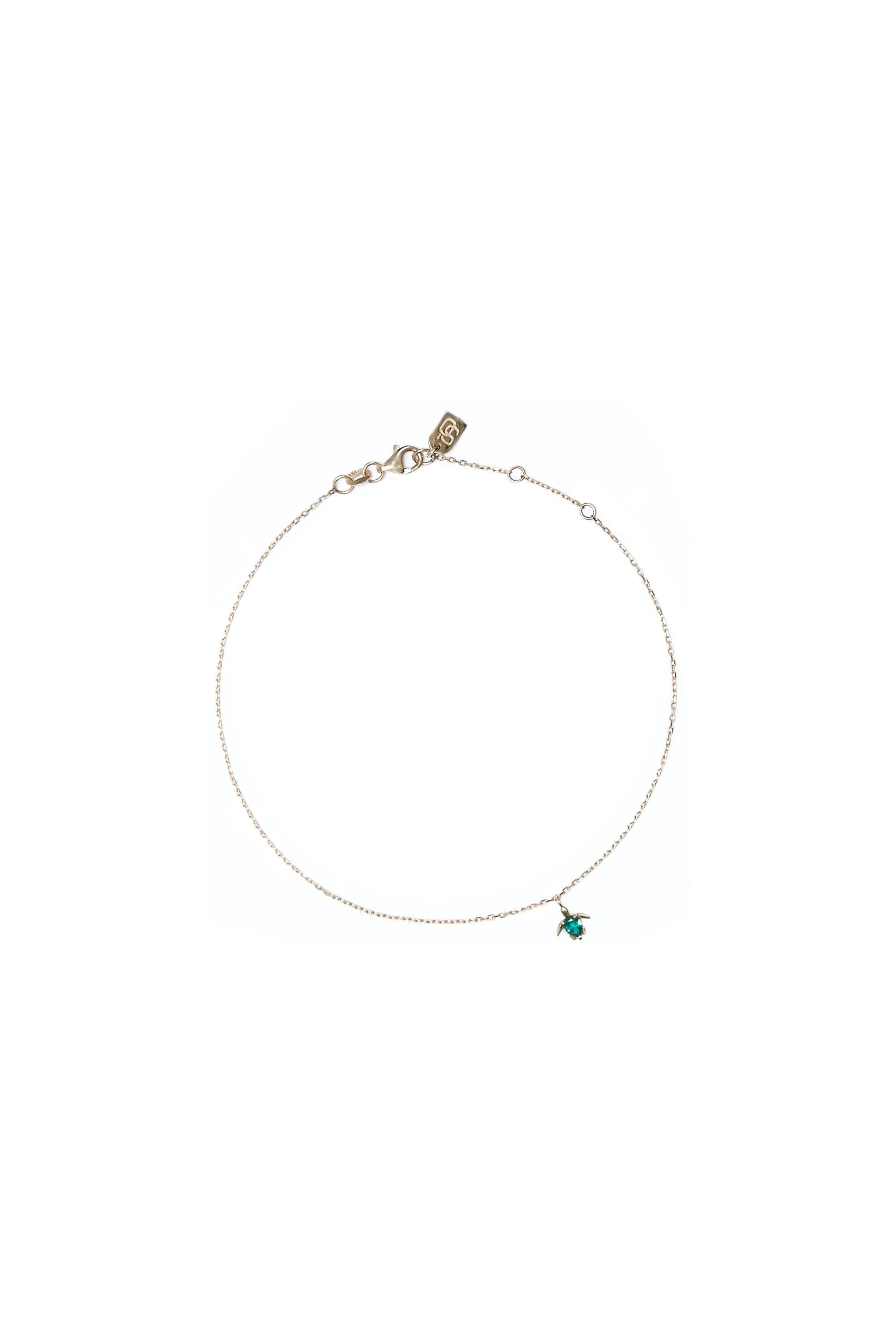 Caretta Emerald  Anklet