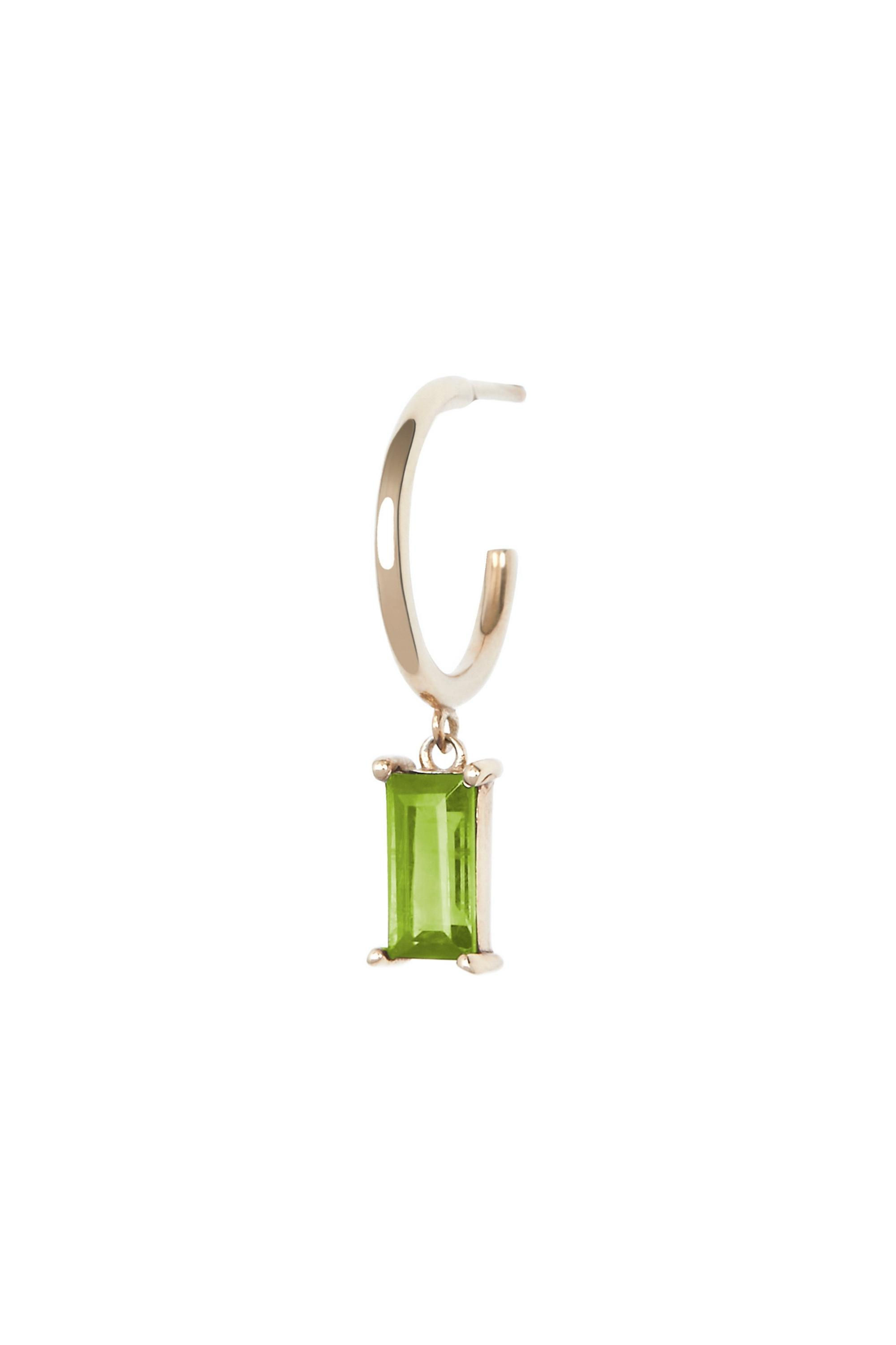 Baguette Peridot Earring