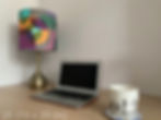 Thumbnail: Lampshade Geometric Kaleidoscope Purple
