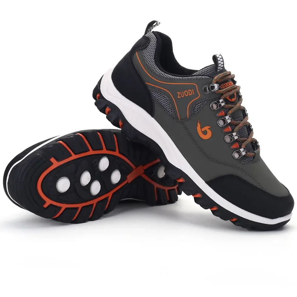 Thumbnail: Autumn and Winter Models, Men's Waterproof Hiking Shoes, Outdoor PU Leather