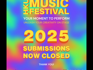 HKU Music Festival 2025: Thank You for Your Submissions!