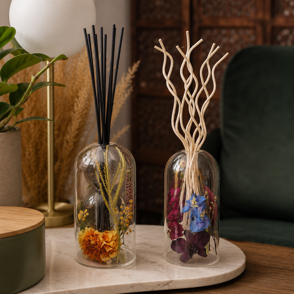 Preserved Floral Diffuser Set