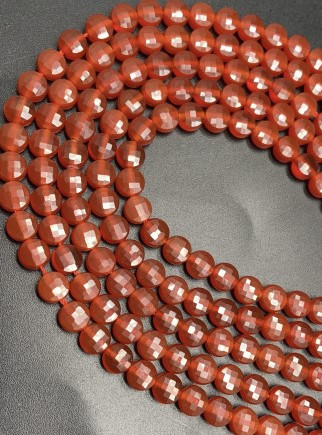 Stone beads, Carnelian (Carnelian), luxury, 6x4 mm, coin
