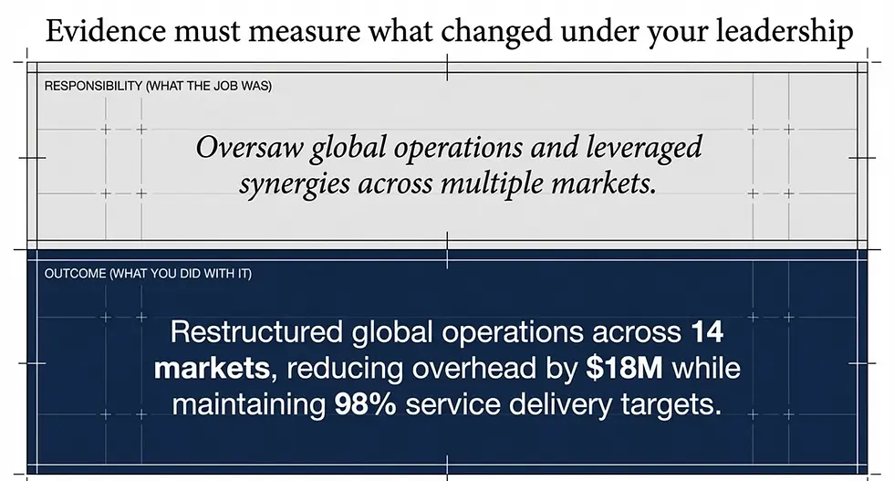 How to write quantified bullet points for a CEO resume