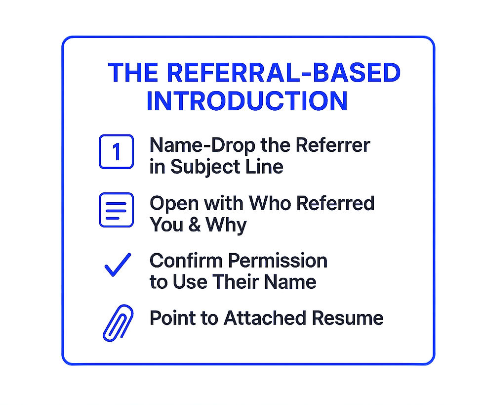 The referral based approach for emailing a resume