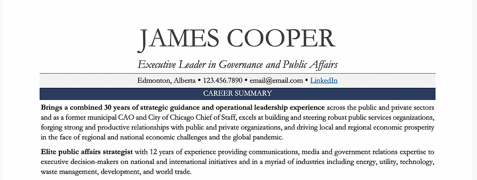 Executive Resume Template