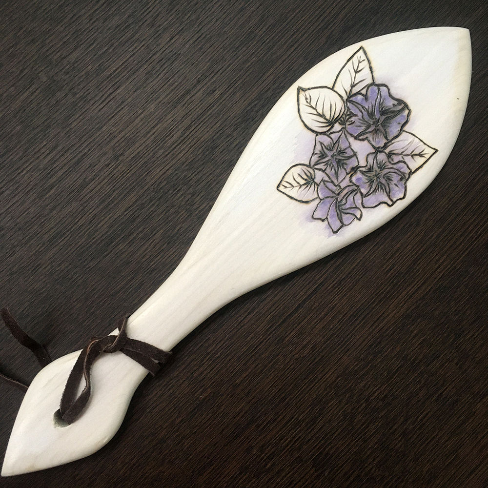 Purple Morning Glory - Pointed Oval