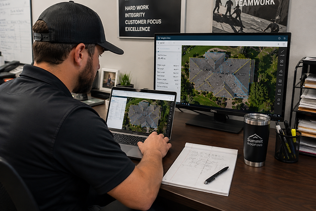 Veristra team coordinating estimating, documentation, and bookkeeping support for contractors