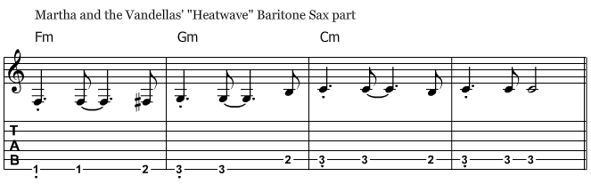 Martha and the Vandellas Heavwave Baritone Sax